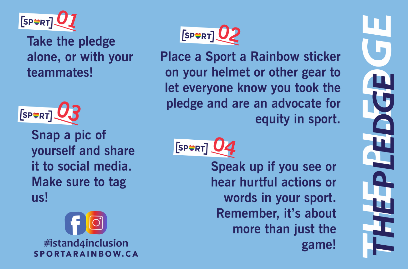 Sport A Rainbow Pledge with CSA Approved Helmet Sticker